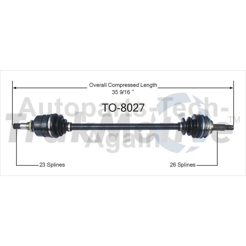 2 передних оси TrakMotive CV подходят для Chevrolet Nova 1985-1988 годов выпуска - Изображение 2 из 3