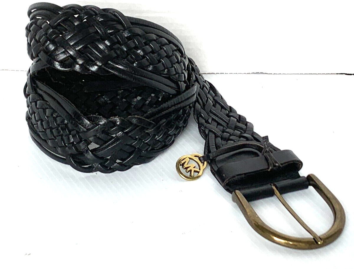 Michael Kors Braided Leather Black With MK Charms Women’s Belt Size L Michael Kors Women main image 4