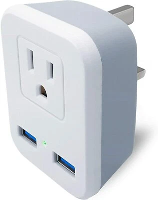 SOKOO UK Ireland Power Plug Adapter, Type G Travel Adaptor for US to London England