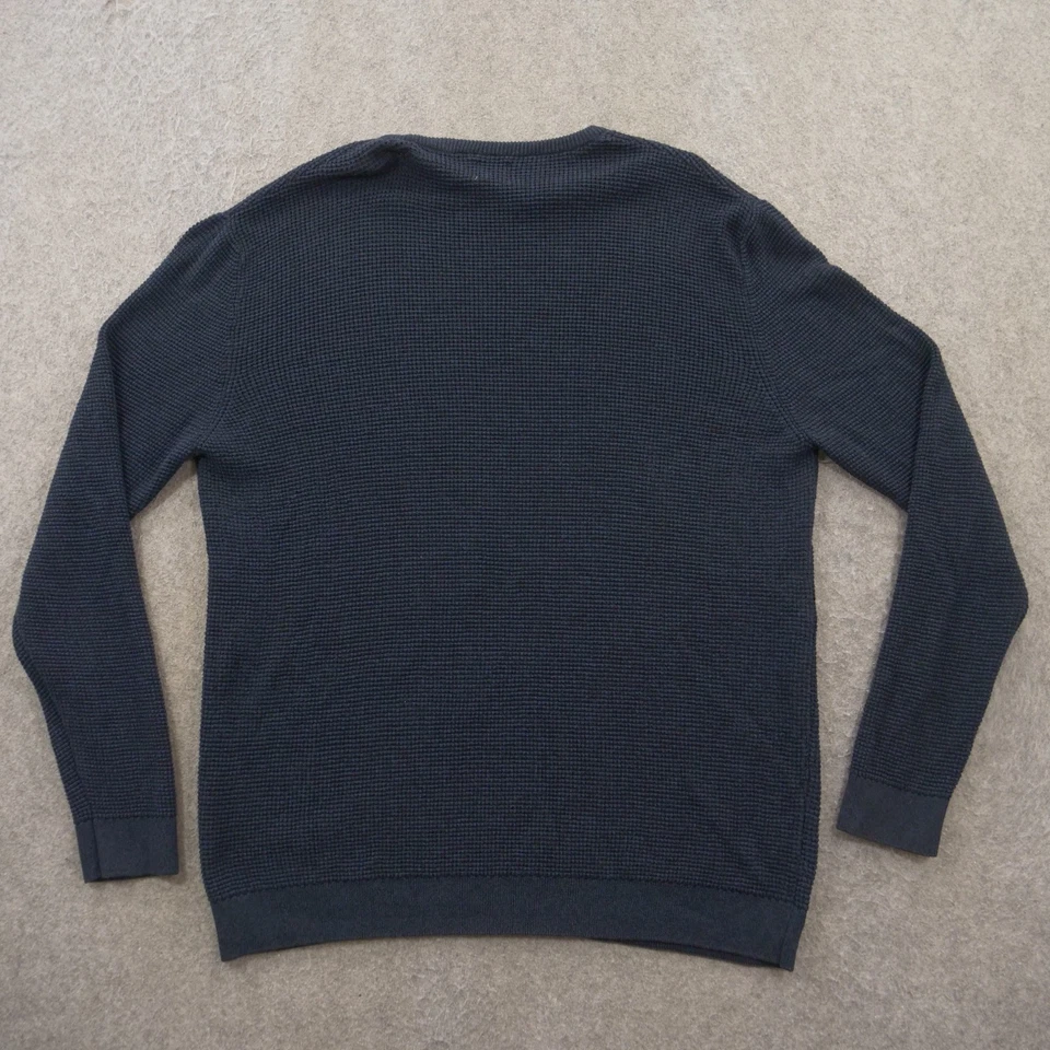 Suéter Zara Hombre Hombre Extra Grande Azul Tejido Pullover Manga Larga Cuello Redondo Foto 2 de 4