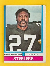 Glen Edwards 1974 Topps Rookie Football Card #169 - Pittsburgh Steelers Safety. rookie card picture