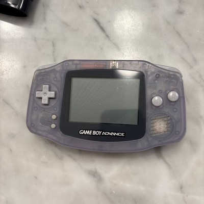 Nintendo GameBoy Advance GBA Clear Glacier AGB-001 Handheld Console - Tested