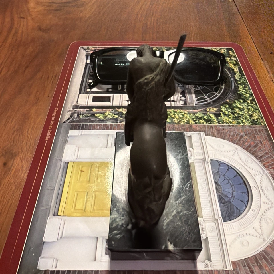 Pequeña escultura de bronce de colección James Earle Fraser "Fin del sendero" Foto 4 de 4