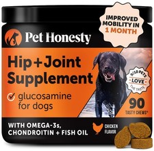 Pet Honesty Hip  Joint Soft Chews for Dogs, Joint with Glucosamine Chondroit...