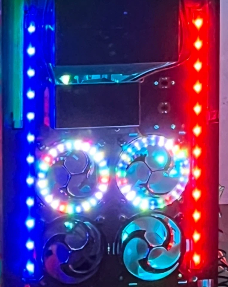 12 LED Meteor Dual LIGHT KIT Red Blue 12v NOS PC Comp Case MOD RGB Flash READ - Image 2 of 4