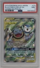 PSA 9 Blastoise & Piplup Gx 215/236 Cosmic Eclipse Alternate Art POKEMON