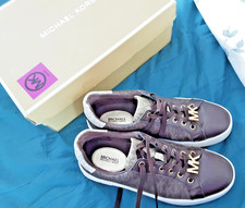 Michael Kors Women's Monogram Poppy Lace-Up Sneakers BROWN Size 7M EU 38 UK 5