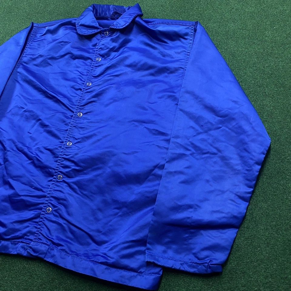 Chaqueta de colección Rawlings Dugout para hombre M 40 azul 50S 60S abrigo lateral de béisbol EE. UU. Foto 2 de 4