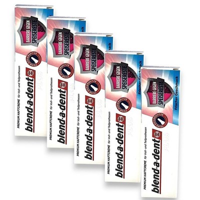 5x  Blend-a-Dent Plus Haftcreme  frisch 5x 40g Zahnprothesenhaftcreme