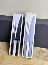 Boda Nova Modernist Sweden Stainless Steel Carving Set Knife Fork w Box CLEAN