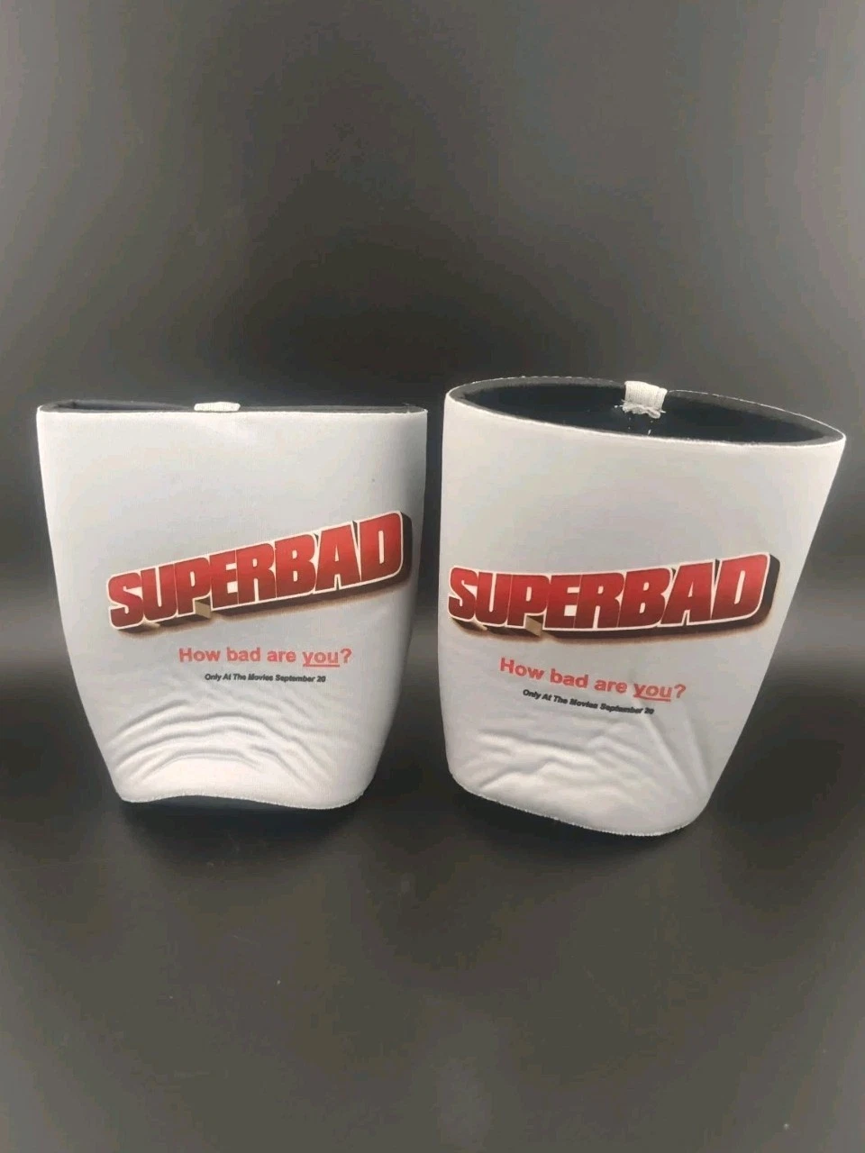 2 Superbad Movie Promo Can Cooler Stubby Holder Koozie Drink 2007 Rare