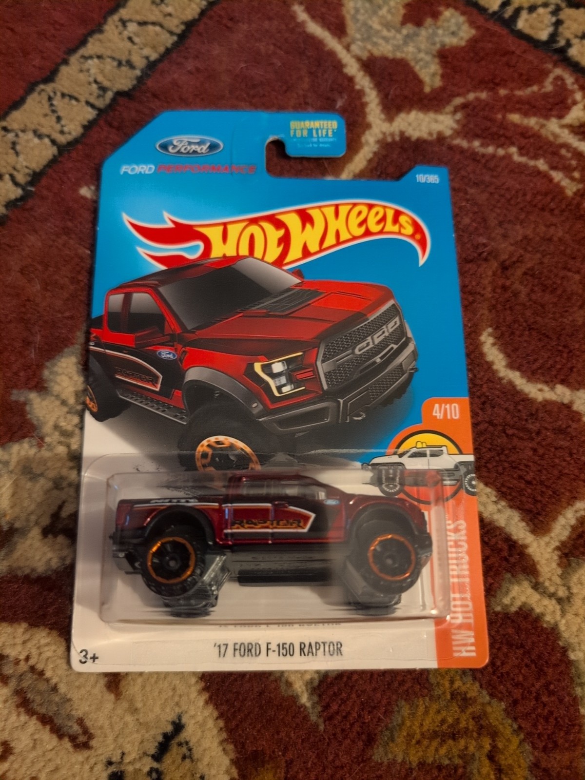 Hot Wheels Hot Trucks 10/365  17 Ford F150 Raptor Red - Ford Performance