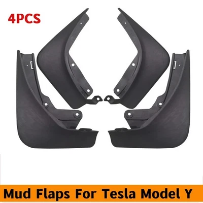 4X Garde-Boue Bavette Pare-Boue Gardes Tranchantes Protection Pour Tesla Model 7 - Photo 1/4