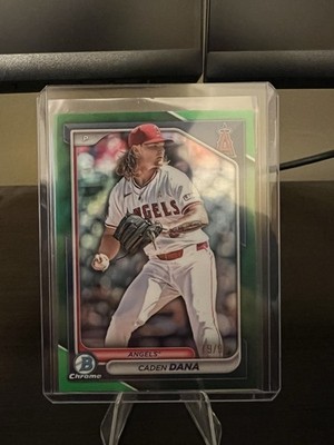 2024 Bowman Draft Caden Dana Chrome Green Refractor /99 Los Angeles Angels