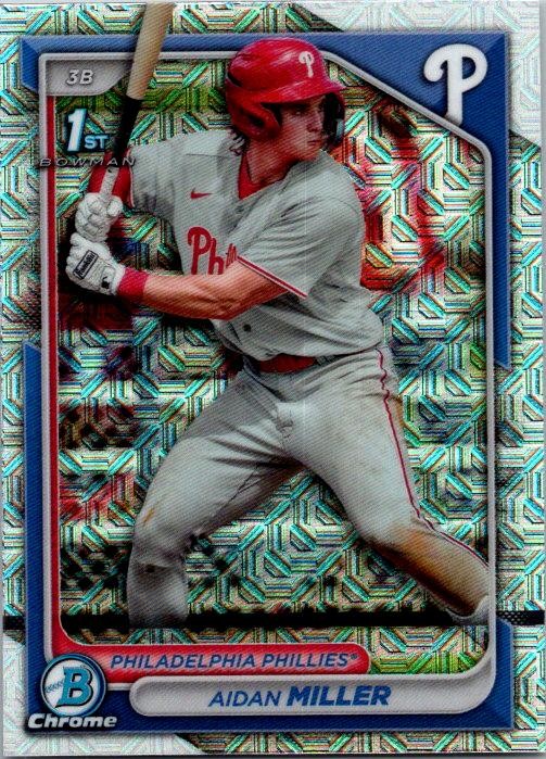 2024 Bowman #BCP-27 Aidan Miller Chrome Prospects Mojo Refractors