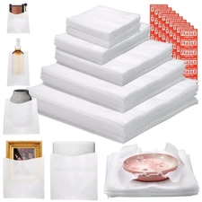 160 Pcs Packing Moving Foam Pouches & Sheets, 5 Sizes Cushion Foam Wrap Pouch...