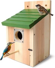 Bird Houses For Outside With Copper Guard Thicken Cedar Wooden Nesting Box Fit