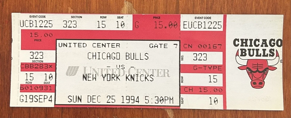 Basketball Chicago Bulls 1994 Vintage Sports Ticket Stubs for sale