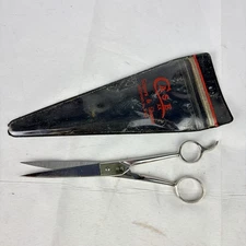 Vintage Case XX Barber Scissors Shears 30-7 1/2 & Sheath USA