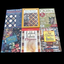 Lot Of 6 Quilting Books Fat Quarter Folded Fabric Textile Artistry Tips Piecing