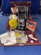 Vntg Polaroid Pathfinder Model 110 Camera With Leather Case Paper Work  Extras
