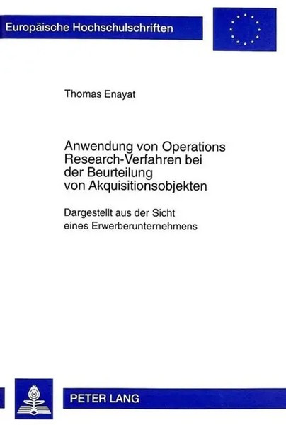 Thomas Enayat | Anwendung Von Operations Research-Verfahren Bei Der...-image