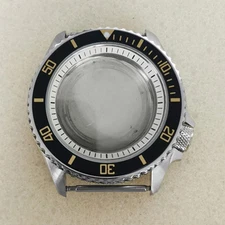 Watch Case White Inner Ring Aluminium Bezel Case for NH35/NH36/4R Watch Movement