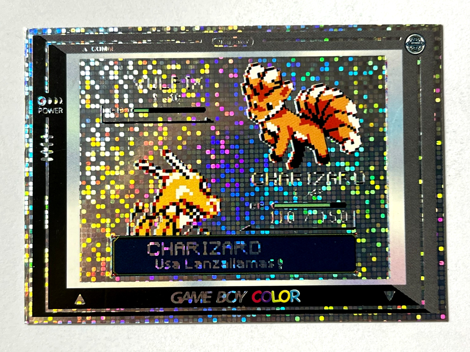 2025 POKEMON CHIBI GAMEBOY Card #156 CHARIZARD vs VULPIX Peru Foil