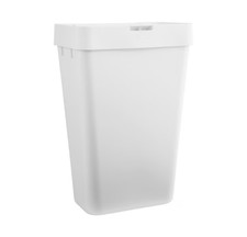 Kitchen Trash Can, 12.2 Gallon, Plastic, Rectangular, Touch Top Lid, Garbage Bin
