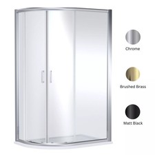 8mm Glass Offset Quadrant Shower Enclosure, 1200 x 800mm - Choice of Colour