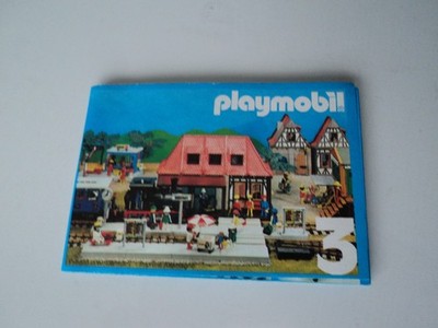 Playmobil Vintage Prospekt 7x10cm Baujahr 1982 #3 guter Zustand / City Bahnhof Züge
