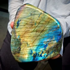 3.5LB Natural Labrador moonstone quartz free form mineral specimen  1600g