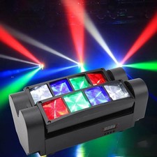 8LED RGBW Laser Spider Beam Moving Head Stage Lighting DMX DJ Party Disco Lights