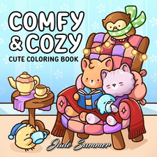 Comfy  Cozy: Coloring Book for Adults and Teens with Cozy Scenes and Cute Anima