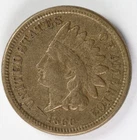 VF 1860 Round Bust Indian Head Cent