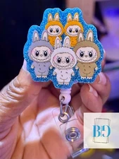 Viral Monsters, Labu, Glitter, Badge Reel For Nurse, Teacher,medical, Tech