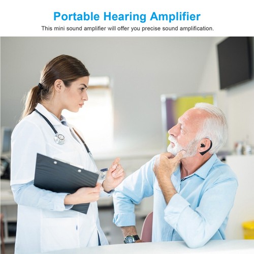 Rechargeable Hearing Aids Black Seniors Behind-ear Sound Amplifier EU/US Plug - Picture 4 of 11