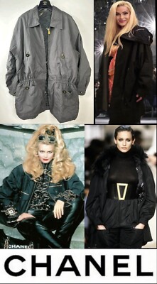 Green Vintage Safari 1992 Chanel Jean Jacket Women for sale online