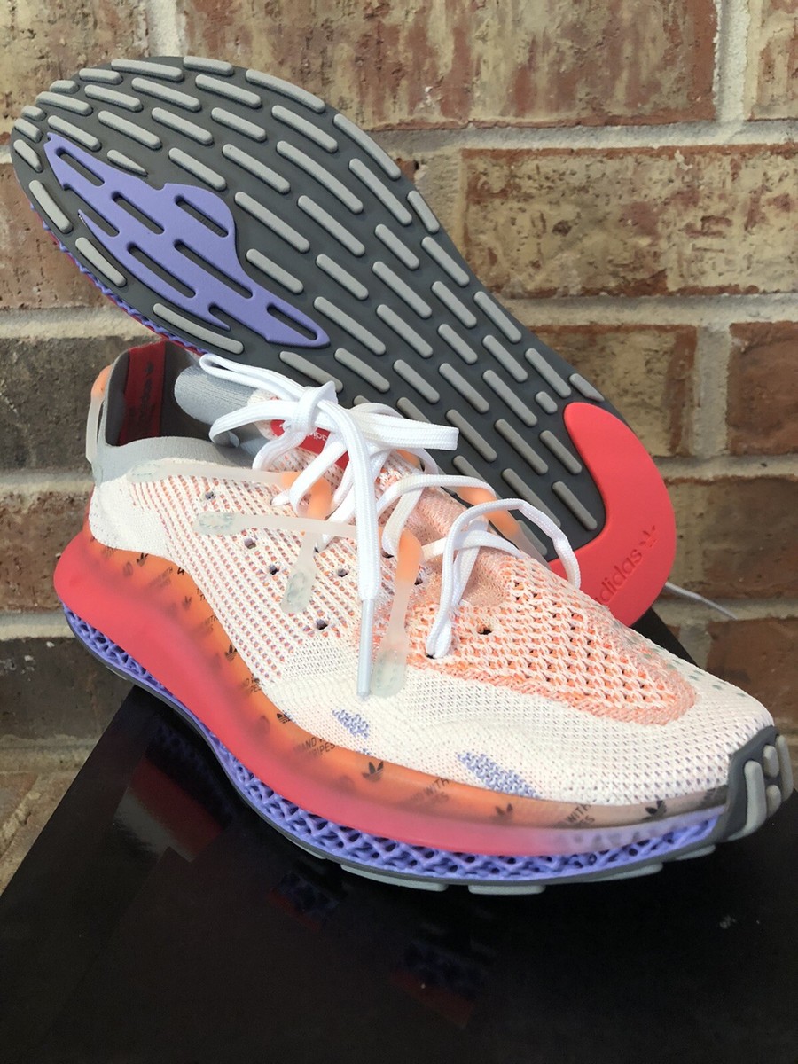 New 9 Adidas 4D Fusio Primeknit Sunset White Purple Orange Boost