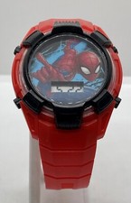 NEW SPIDER-MAN WATCH MARVEL New Battery Awesome Light Show Day/Date LCD Digital
