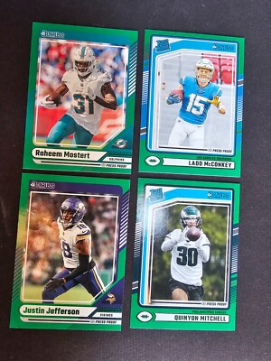 3-22 price cut 2024 Panini Donruss Football Green Parallels 1-400 RC - You Pick