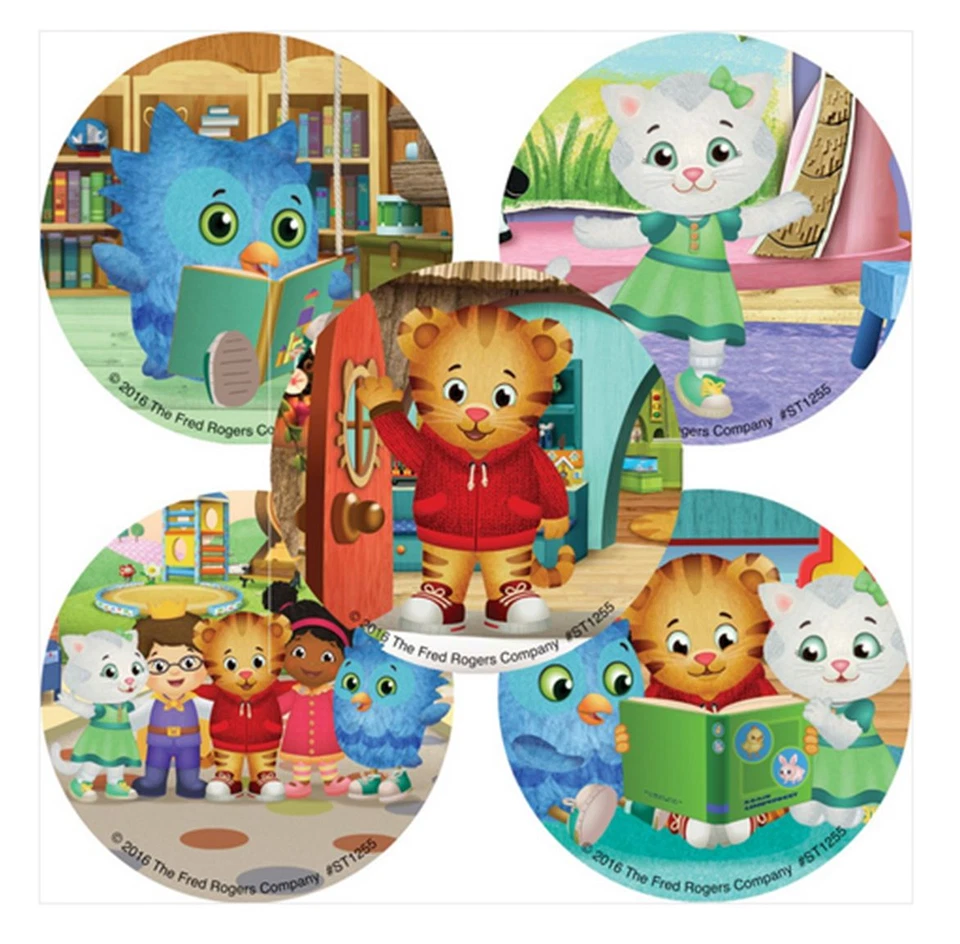 SANDYLION 25 Daniel Tiger Stickers, 2.5"x2.5" ea., Party Favors