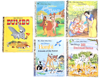 【新品未開封】ディズニー 絵本 Little Golden Books 5冊 Lot 5 Disney Themed Little Golden Book - Rare Vintage