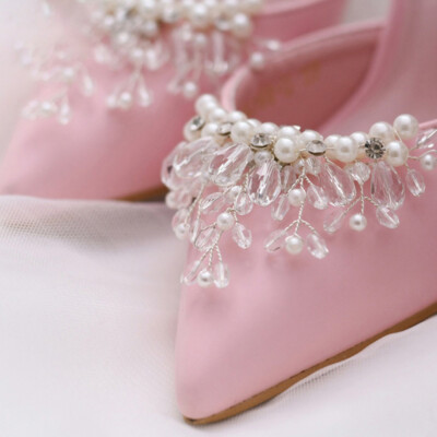 2PCS Wedding Shoes Decorations Pearl Heels Shoe Buckle Clips  display picture 2
