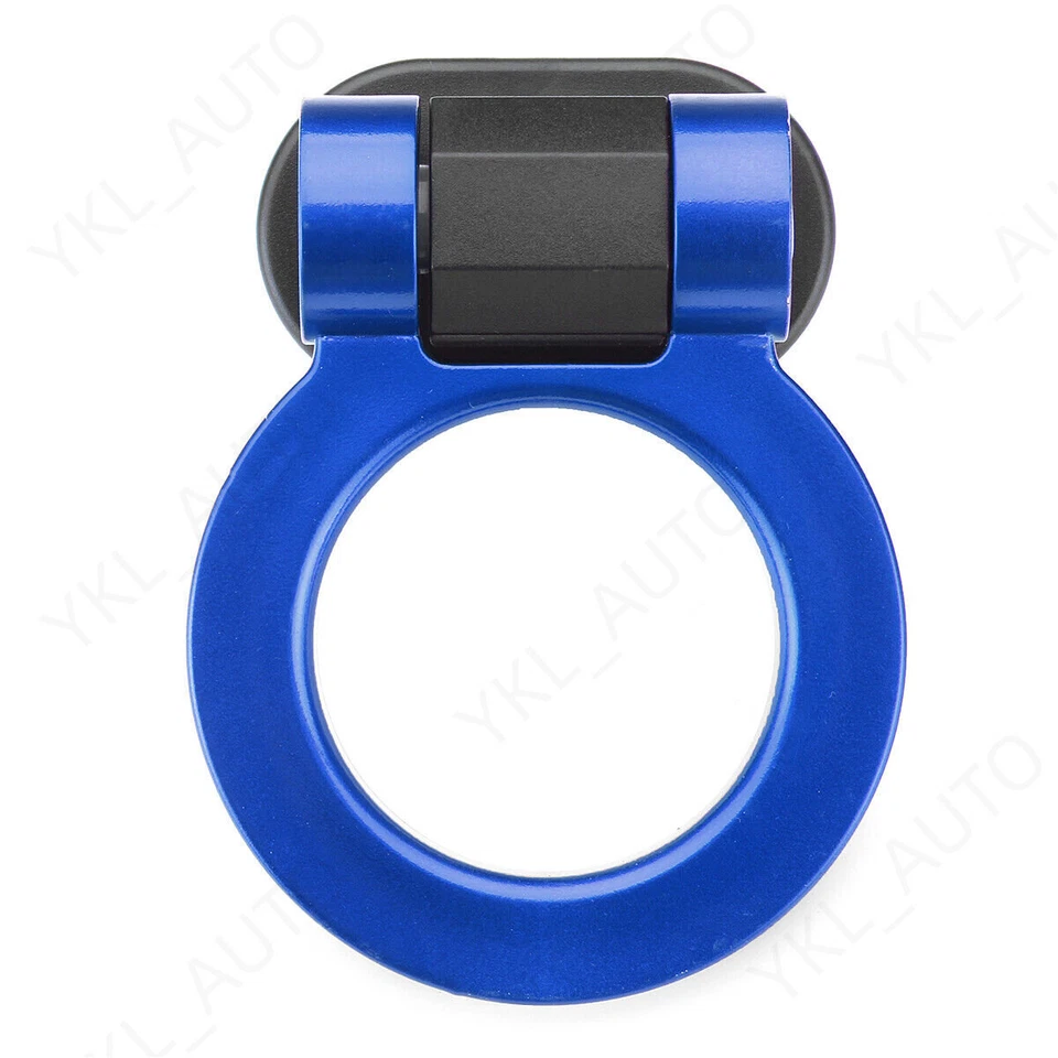 Universal Ring Decorative Car Tow Hook Track Racing Style Auto Accessories Blue - Image 2 of 4