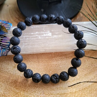 Lavastein Armband Kristall Heilung Geschenk für Sie oder Ihn 