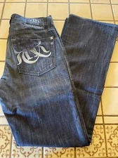 ROCK & REPUBLIC MEN’S JEANS BLUE SIZE 33W 33L WITH FLY BUTTON