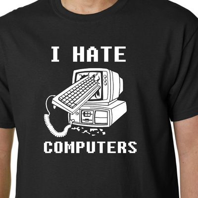 I Hass Computer T-Shirt IPAD Android IPHONE Dad Geburtstag Geek Spruch Lustig