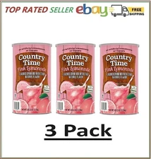 3 Pack Country Time Pink Lemonade Naturally Flavored Powdered Drink Mix 5.16 lbs