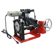 2.48"-6.3" 2 Clamps Pipe Fusion Welder PE PB Pipe Melted 110V Screw Hand Wheel